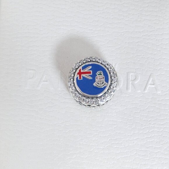 Pandora Cayman Islands Flag Exclusive Bead Charm Sterling Silver with box - Picture 9 of 10